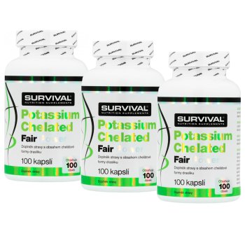 Survival Draslík • Potassium Chelated Fair Power 3 x 100 cps