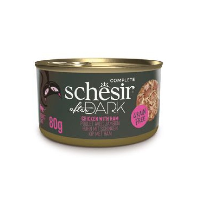 Schesir Cat konz. After Dark Wholefood kuře/šunka 80 g