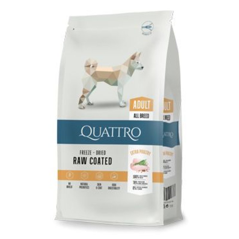 QUATTRO Dog Dry Premium All Breed Adult Drůbež 12 kg