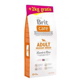 Brit Care Dog Adult Medium Breed Lamb & Rice 12+2kg