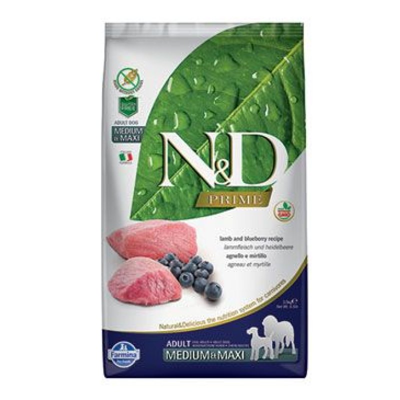 N&D PRIME DOG Adult M/L Lamb & Blueberry 2,5 kg