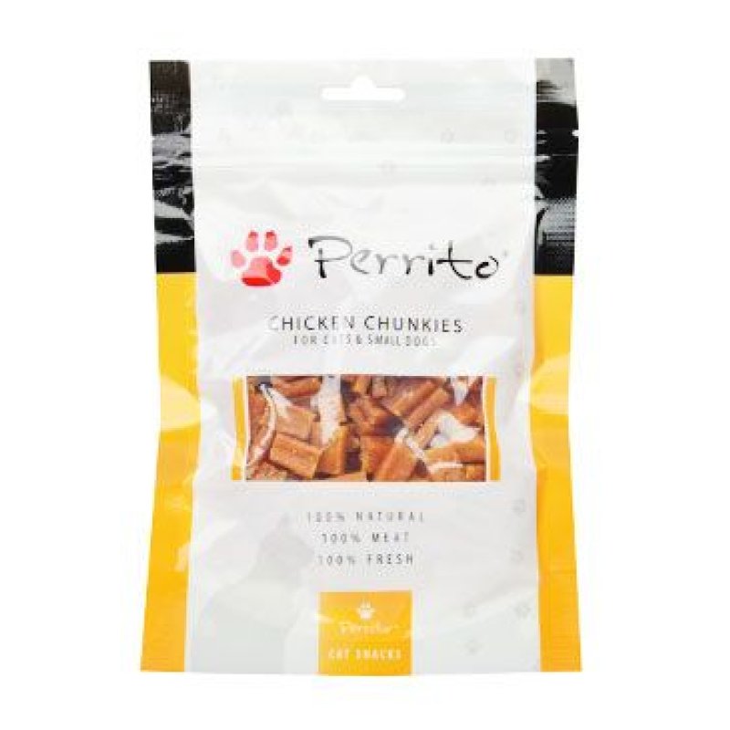 Perrito Chicken Chunkies pro kočky a malé psy 100 g