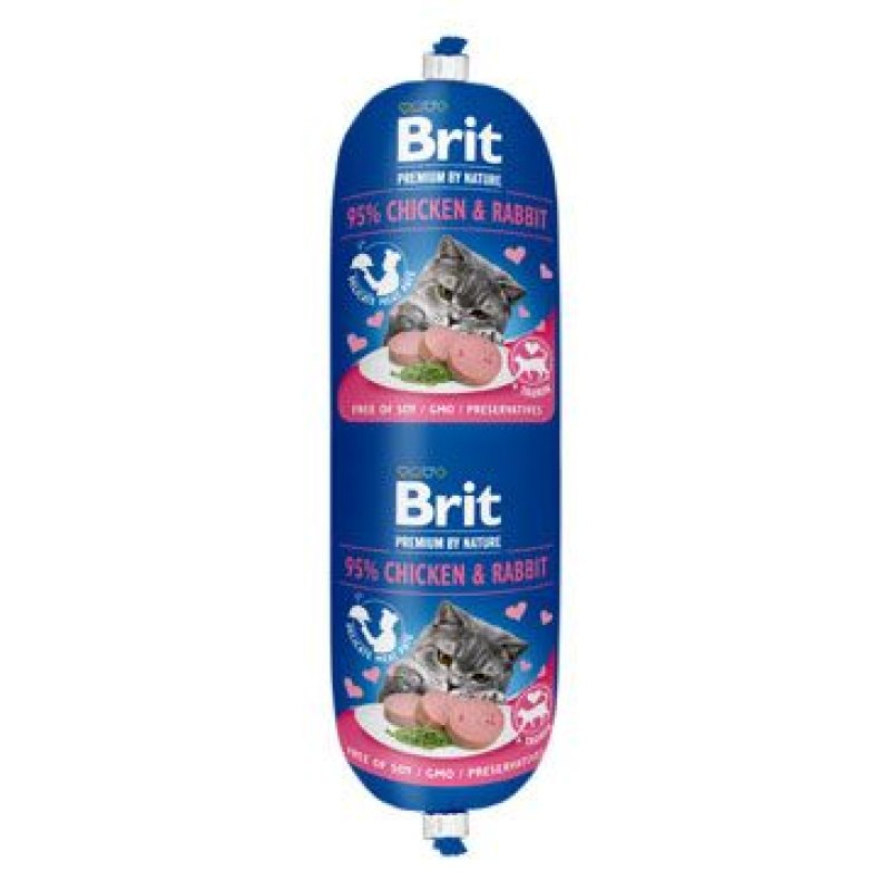 Brit Premium Cat by Nature Sausage Chicken&Rabbit 180 g