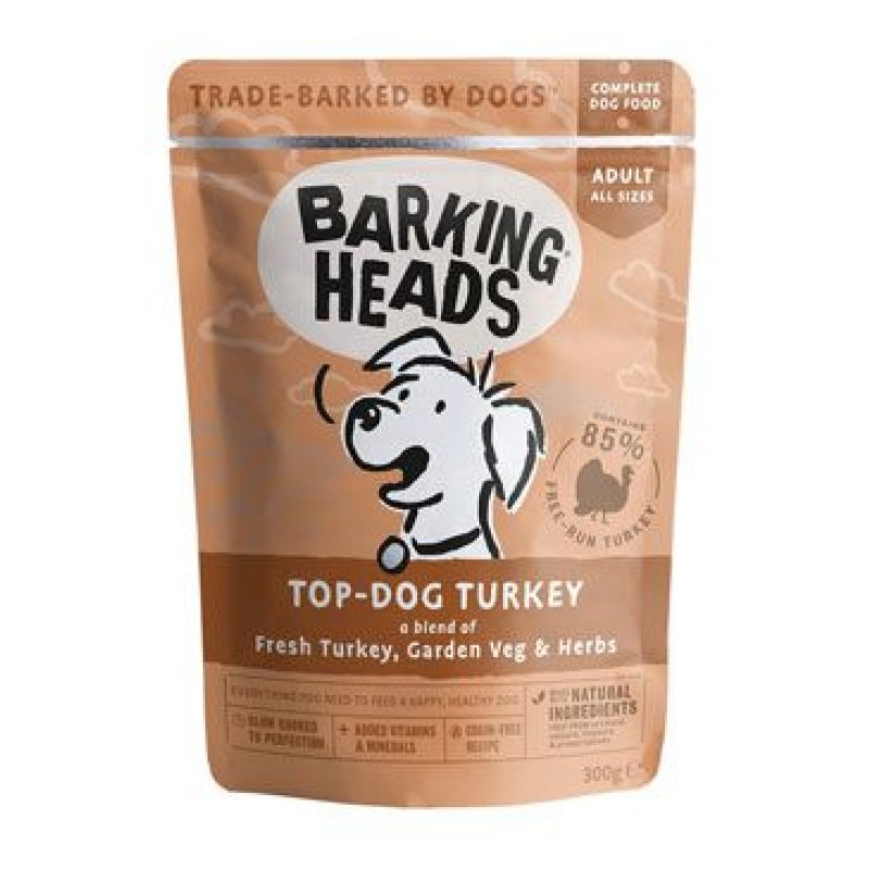 BARKING HEADS Top Dog Turkey kapsička 300 g