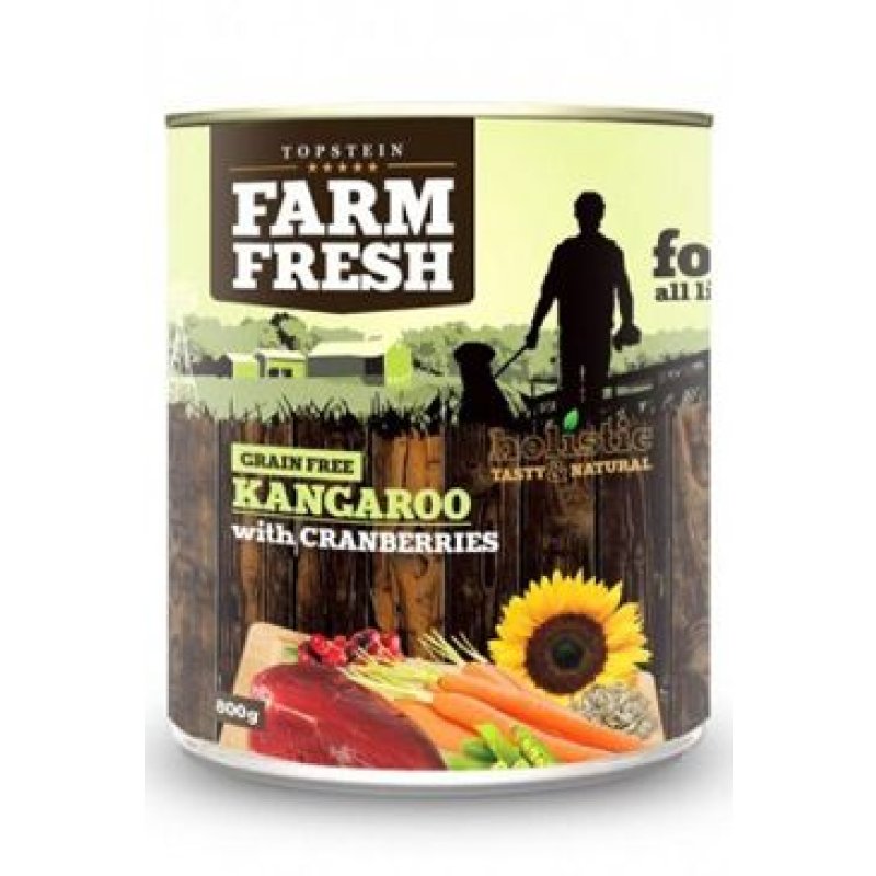 Farm Fresh Dog Kangaroo with Cranberries konzerva 800 g