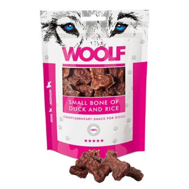 WOOLF Small Bone of Duck and Rice 100 g