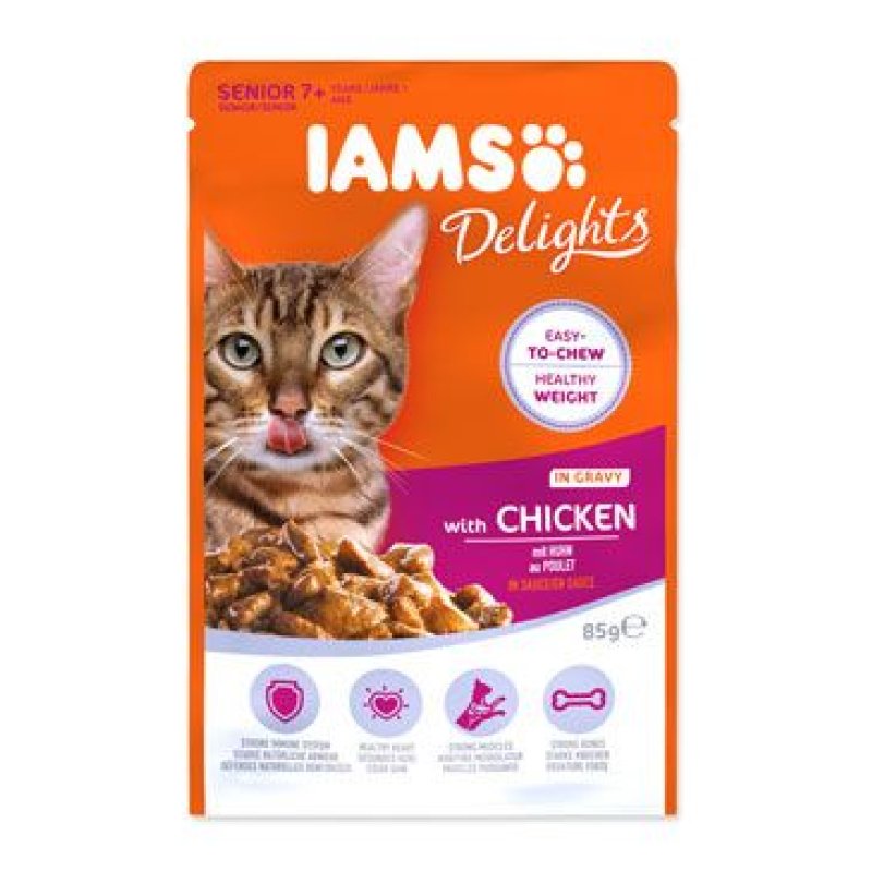 Iams Cat Senior Kuře v omáčce kapsa 85 g