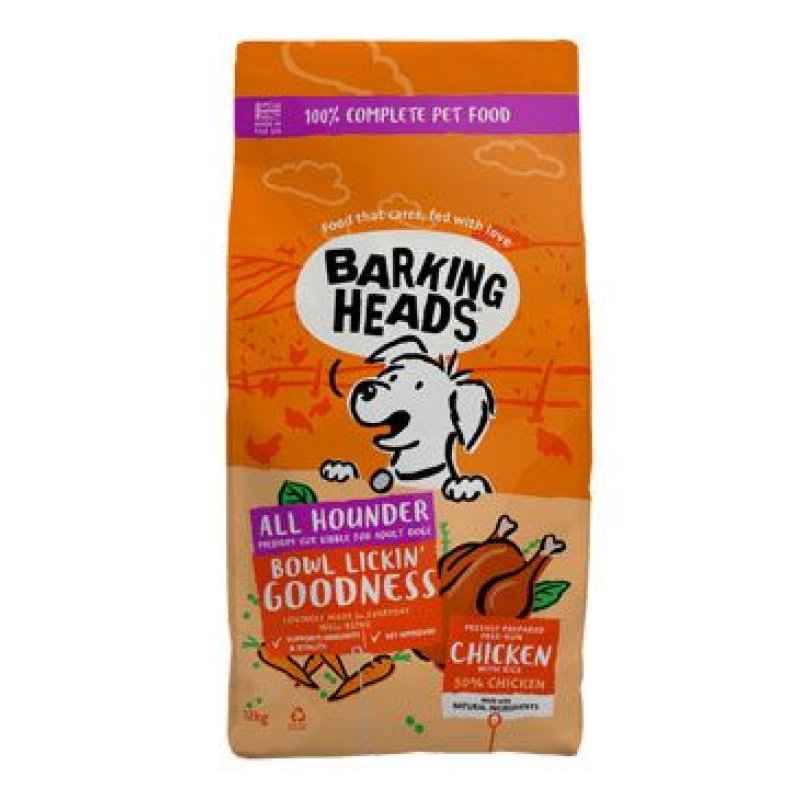 BARKING HEADS All Hounder Bowl Lickin Good Chicken 12 kg