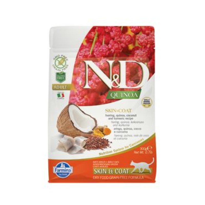 N&D Quinoa CAT Skin & Coat Herring & Coconut 300 g