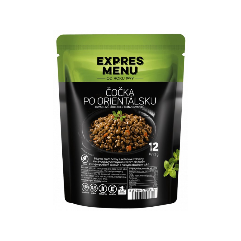 EXPRES MENU Čočka po orientálsku 500 g (2 porce)