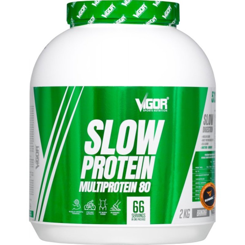 Vigor Slow Protein - 2000 g, čokoláda