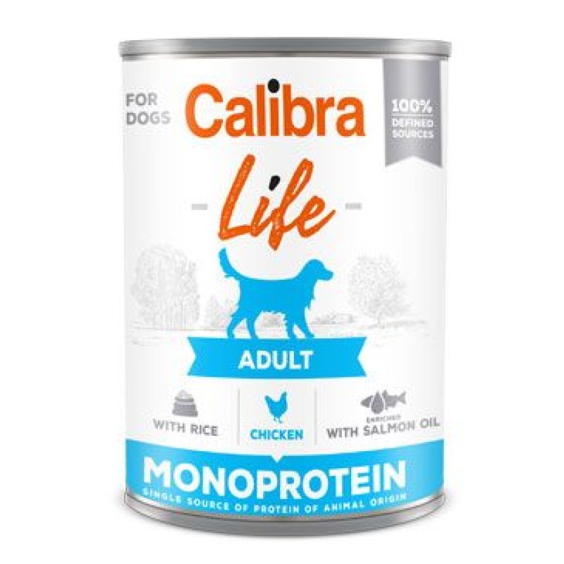 Calibra Dog Life konz. Adult Chicken with rice 400 g