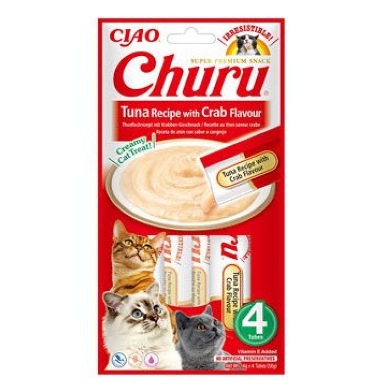 Churu Cat Tuna Recipe with Crab Flavour 4 x 14 g