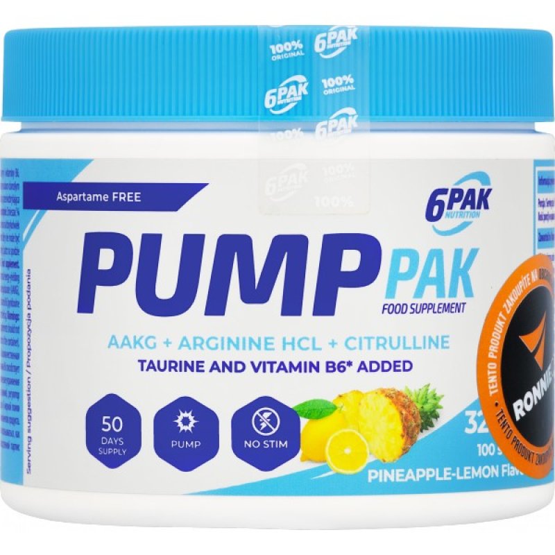 6Pak Nutrition Pump Pak 320 g, ananas-citron