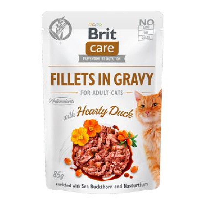 Brit Care Cat Fillets in Gravy Hearty Duck 85 g