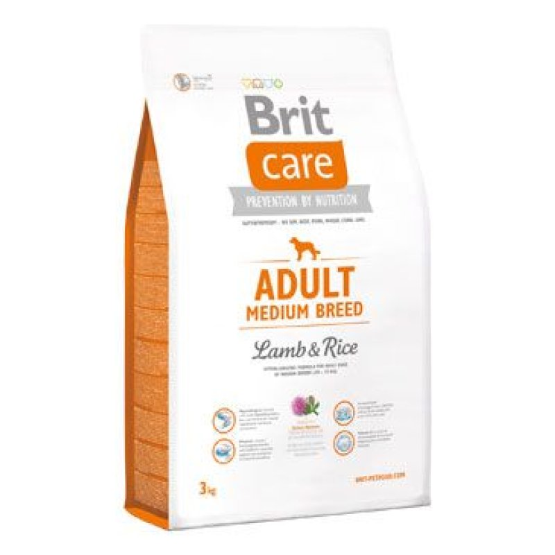 Brit Care Dog Adult Medium Breed Lamb & Rice 3 kg