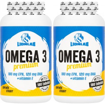 Lionlab Omega 3 Premium XXL 180 tob - AKCE 1+1