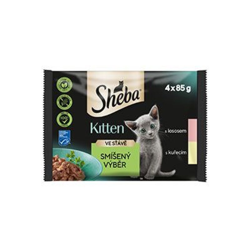 Sheba kapsa Junior Mix výběr 4 x 85 g