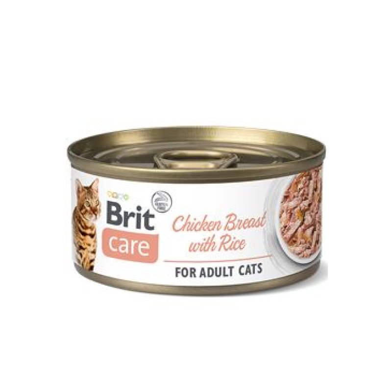 Brit Care Cat konz Fillets Breast&Rice 70 g