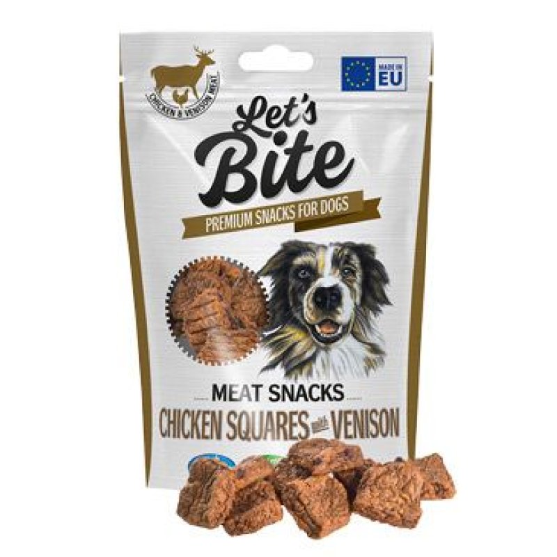 Brit Let's Bite Meat Snacks Chicken Squares&Venison 80 g