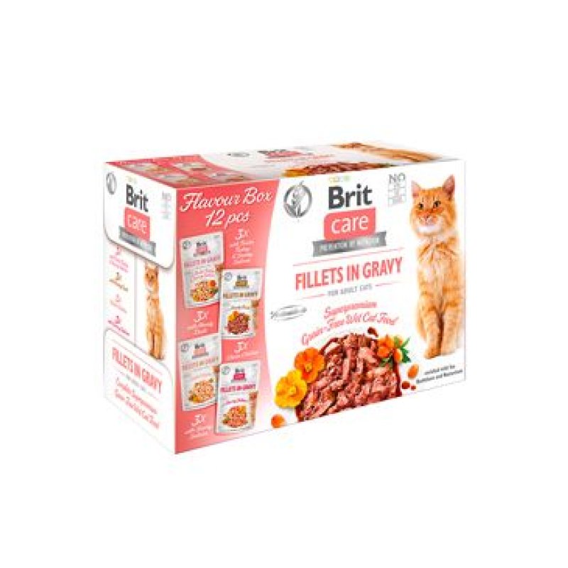 Brit Care Cat Fillets Gravy Flavour box 4*3 psc (12 * 85 g)