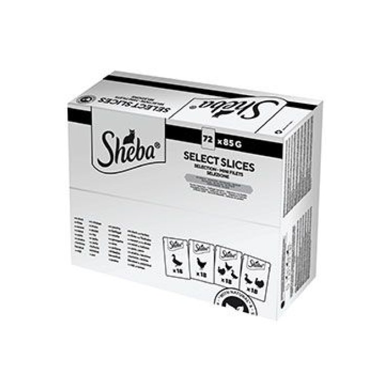 Sheba kapsa Drůbeží výběr pack 72 x 85 g