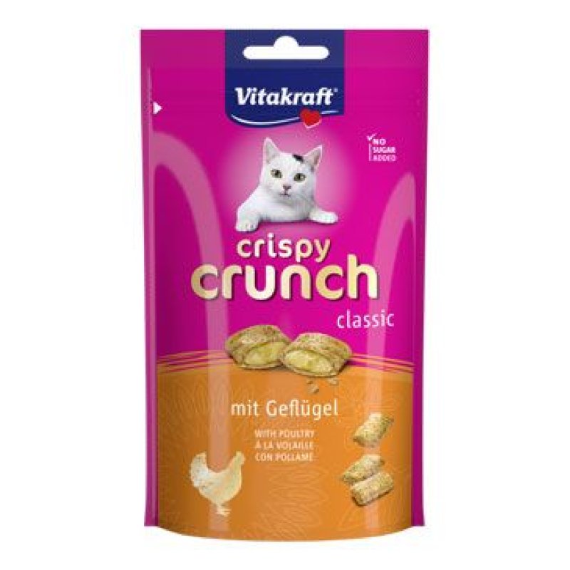 Vitakraft Cat Crispy Crunch drůbeží 60 g