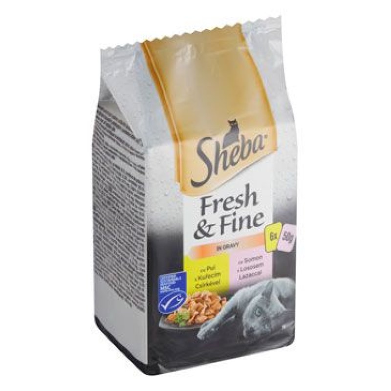 Sheba kapsa Fresh & Fine kuře a losos 6 x 50 g