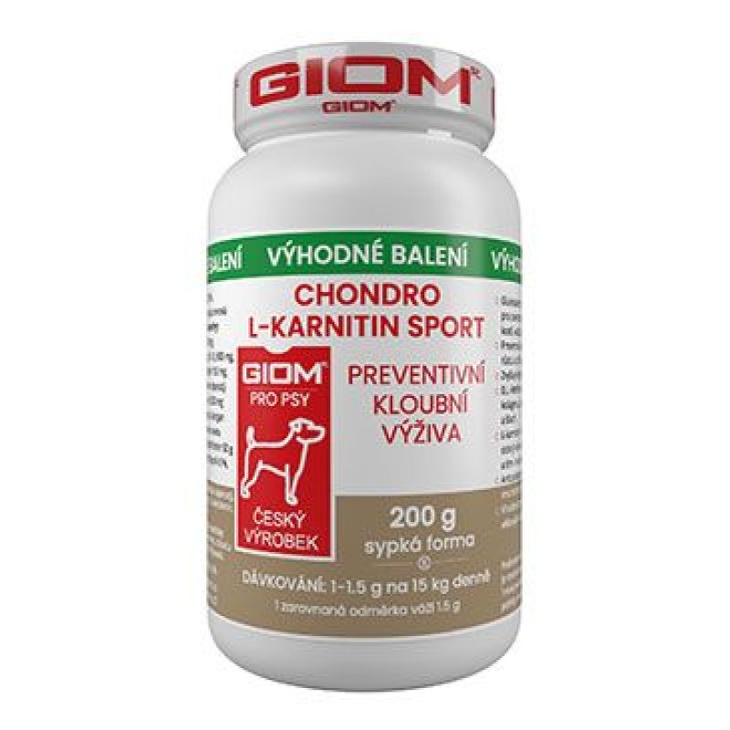 Giom S pes Chondro L-karnitin SPORT 200 g