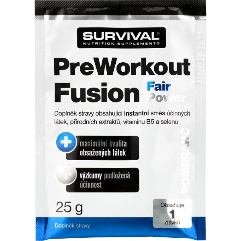 Survival PreWorkout Fusion Fair Power 25 g, pomeranč