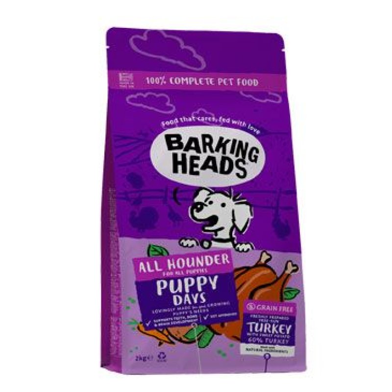 BARKING HEADS All Hounder Puppy Days Turkey 2 kg