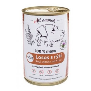 All Animals DOG losos mletý s rýží 400 g