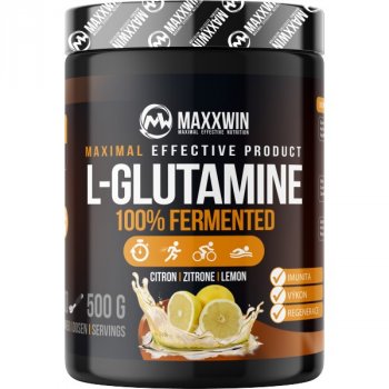 MaxxWin L-Glutamine 100 % Fermented s příchutěmi - 500 g, malina