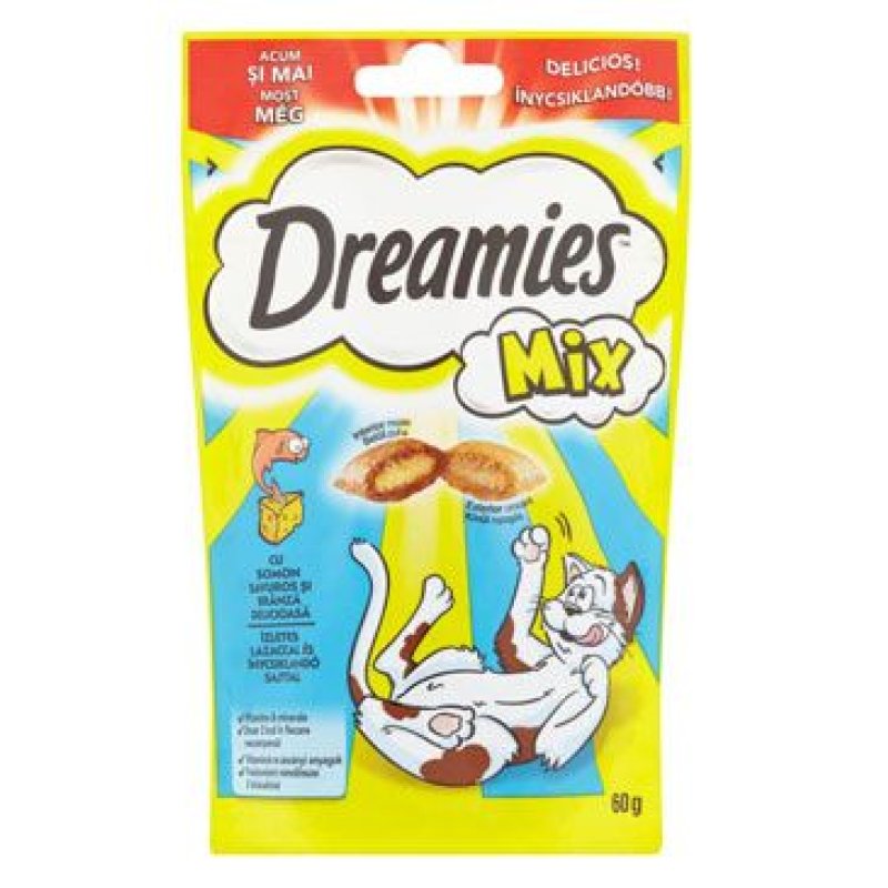 Dreamies kočka pochoutka s lososem a sýrem 60 g