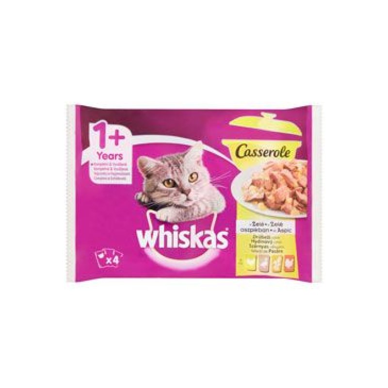 Whiskas kapsa Casserole drůbeží výběr v želé 4 x 85 g