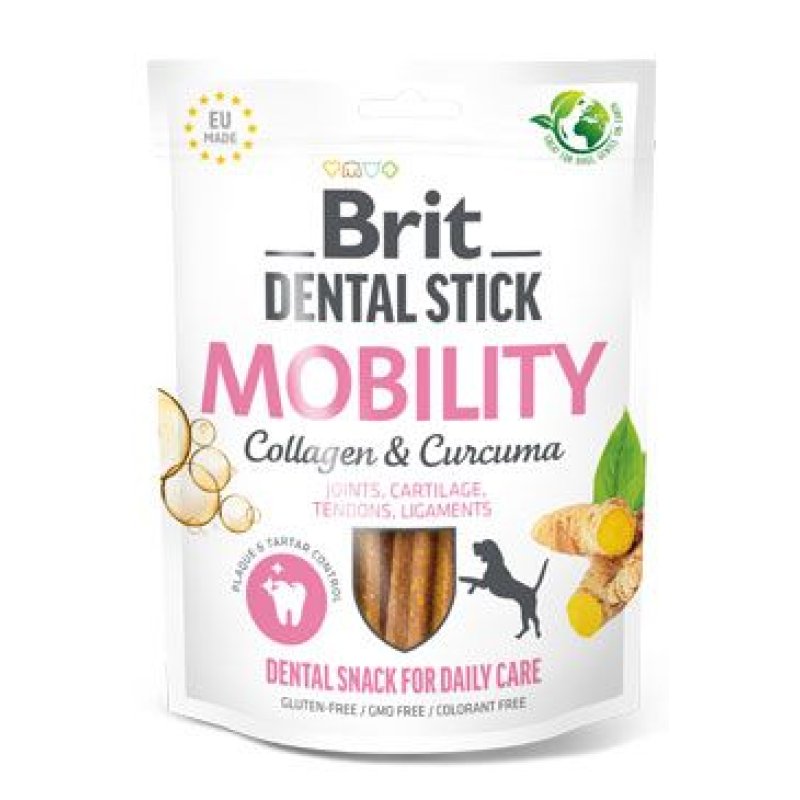 Brit Dog Dental Stick Mobility Curcuma & Collagen 7 ks