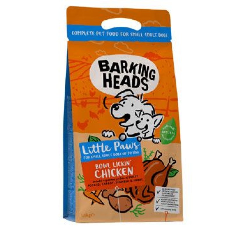 BARKING HEADS Little Paws Bowl Lickin’ Chicken 1,5 kg