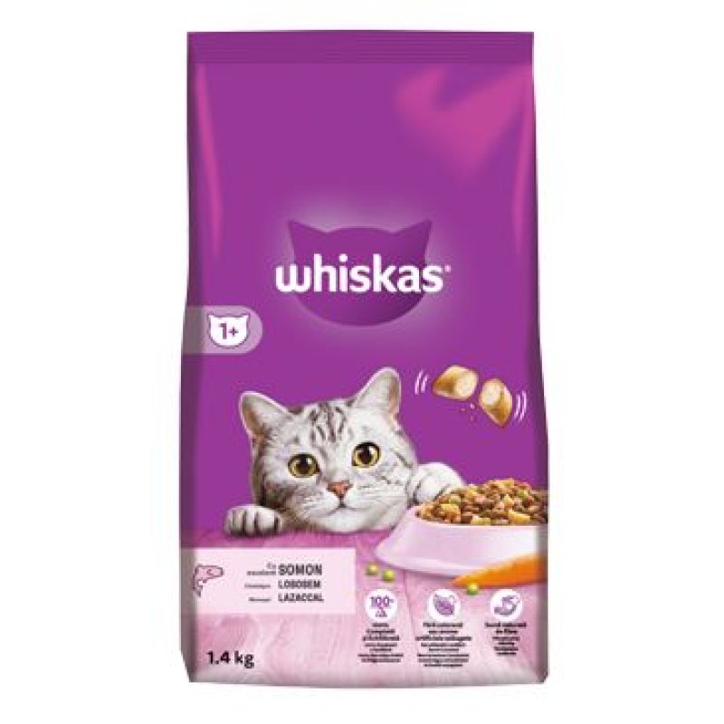 Whiskas Dry s lososem 1,4 kg