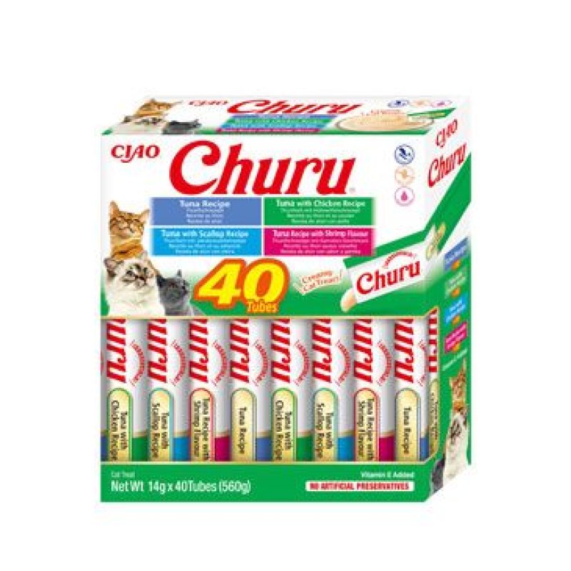 Churu Cat BOX Tuna Seafood Variety 40 x 14 g