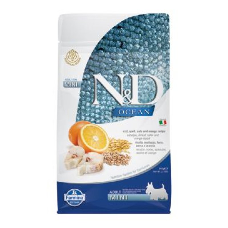 N&D OCEAN DOG LG Adult Mini Codfish & Orange 800 g