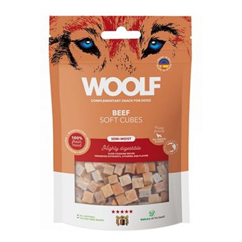 WOOLF pochoutka Soft Cubes Beef 100 g