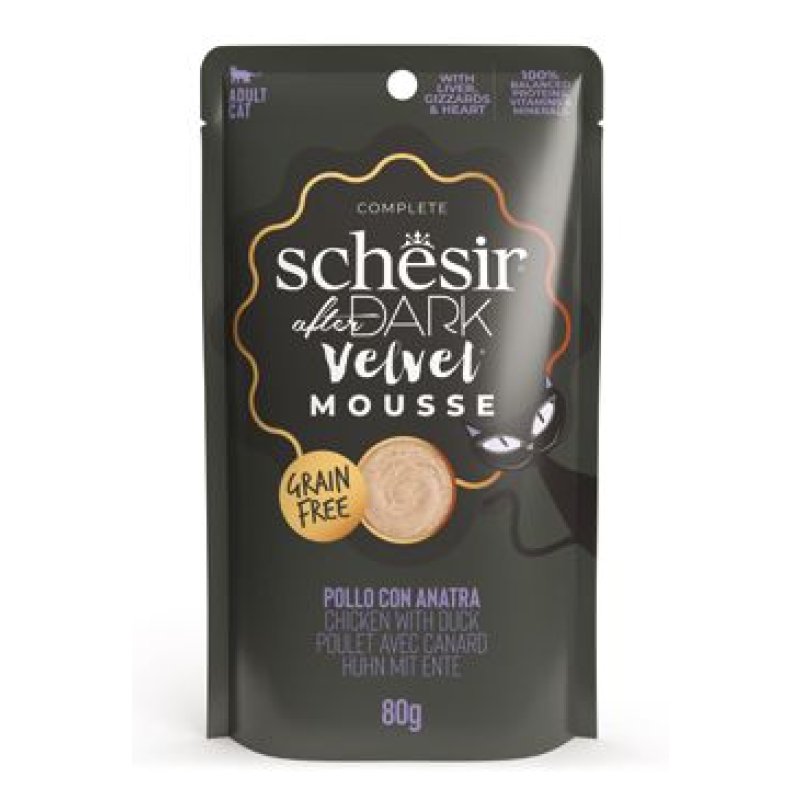 Schesir Cat kapsa After Dark Velv.Mousse kuře/kachna 80 g