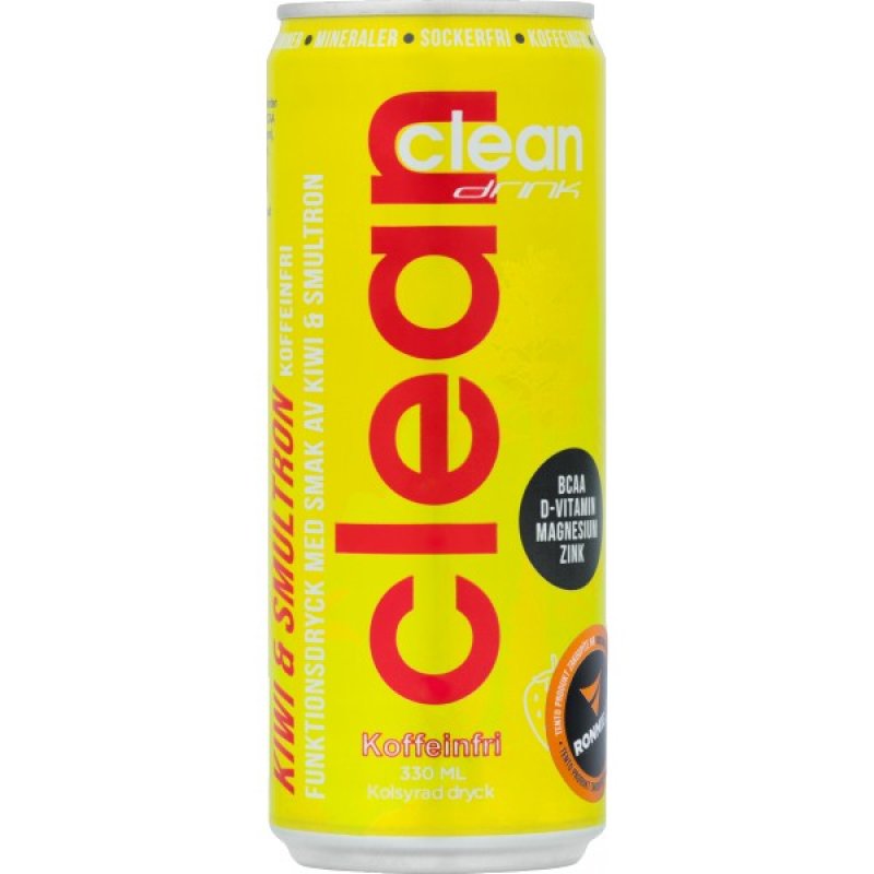 Clean Drink BCAA (bez kofeinu) - 330 ml, kiwi-jahoda