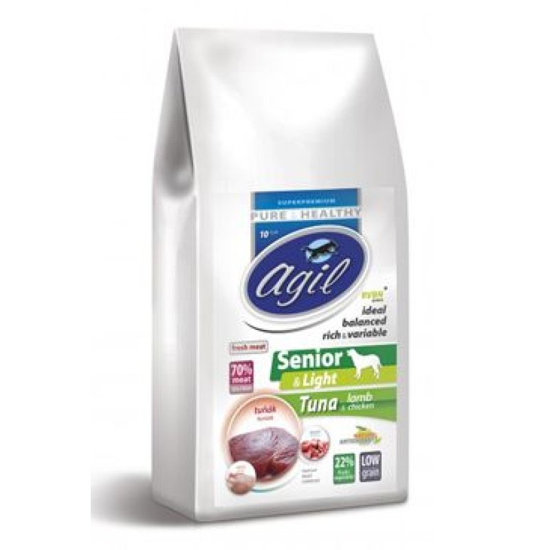 Agil Senior & Light Low Grain, Tuna, Lamb, Chicken 10 kg