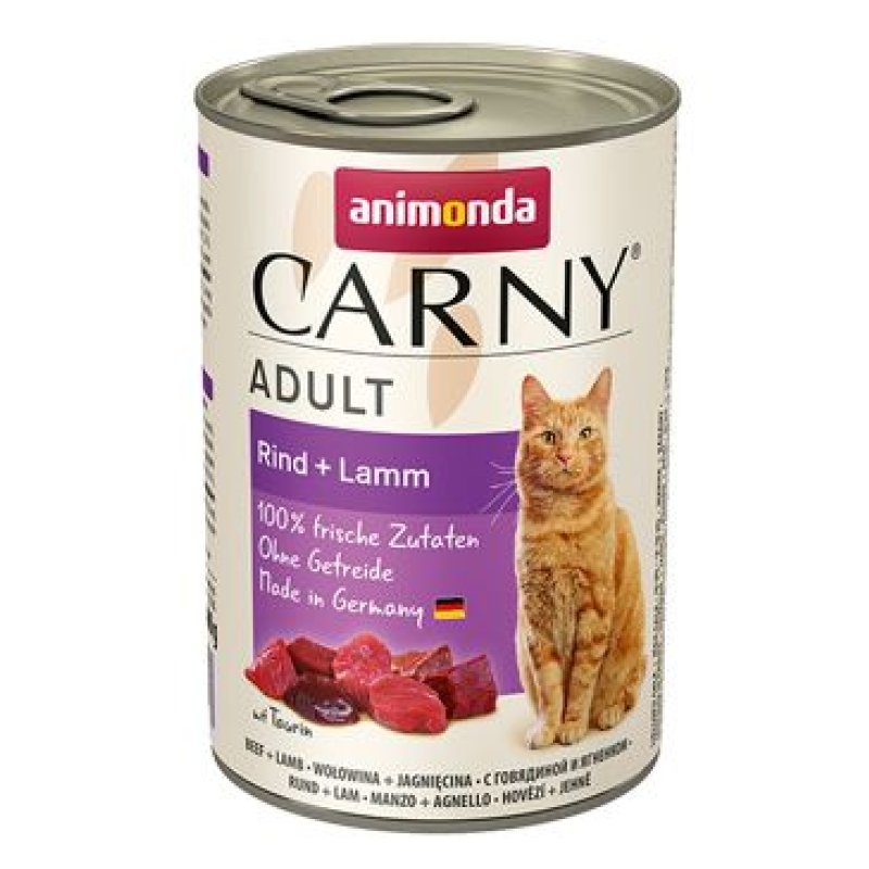 Animonda konz. kočka CARNY Adult hovězí/jehněčí 400 g