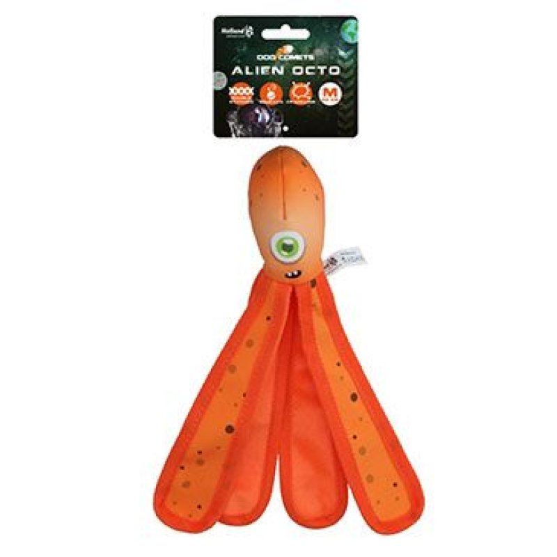 Hračka pes Dog Comets Alien Octo M 28 cm oranžová