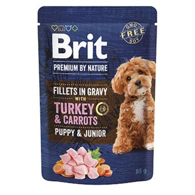 Brit Premium Dog Puppy Fillets Gravy Turkey&Carrots 85 g