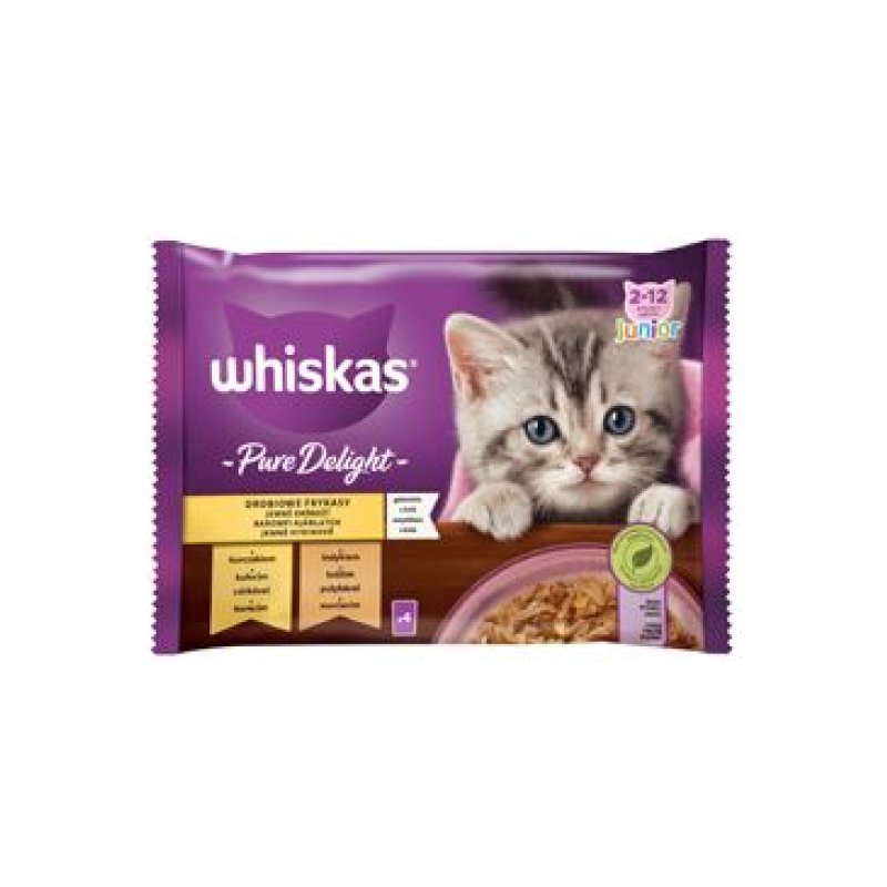 Whiskas kaps. Pure Delight Junior drůb. v želé 4 x 85 g