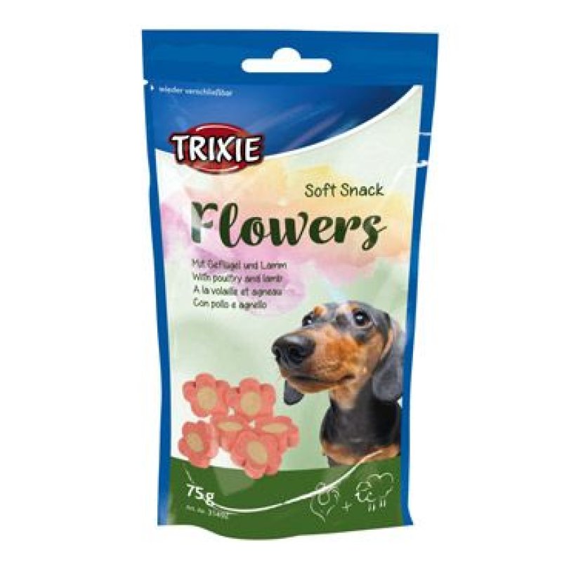 Trixie Flowers jehněčí/kuřecí kytičky pro psy 75 g