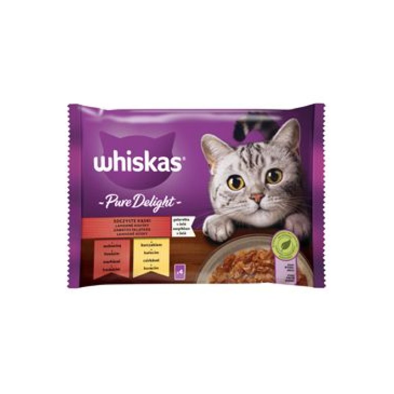 Whiskas kaps. Pure Delight klas.výběr v želé 4 x 85 g